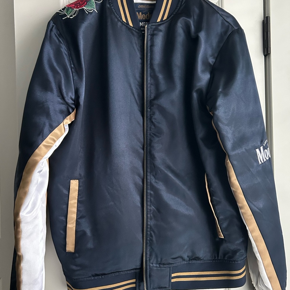 Modelo Mr Cartoon Limited edition Navy Polyester stadium style Jacket medium new